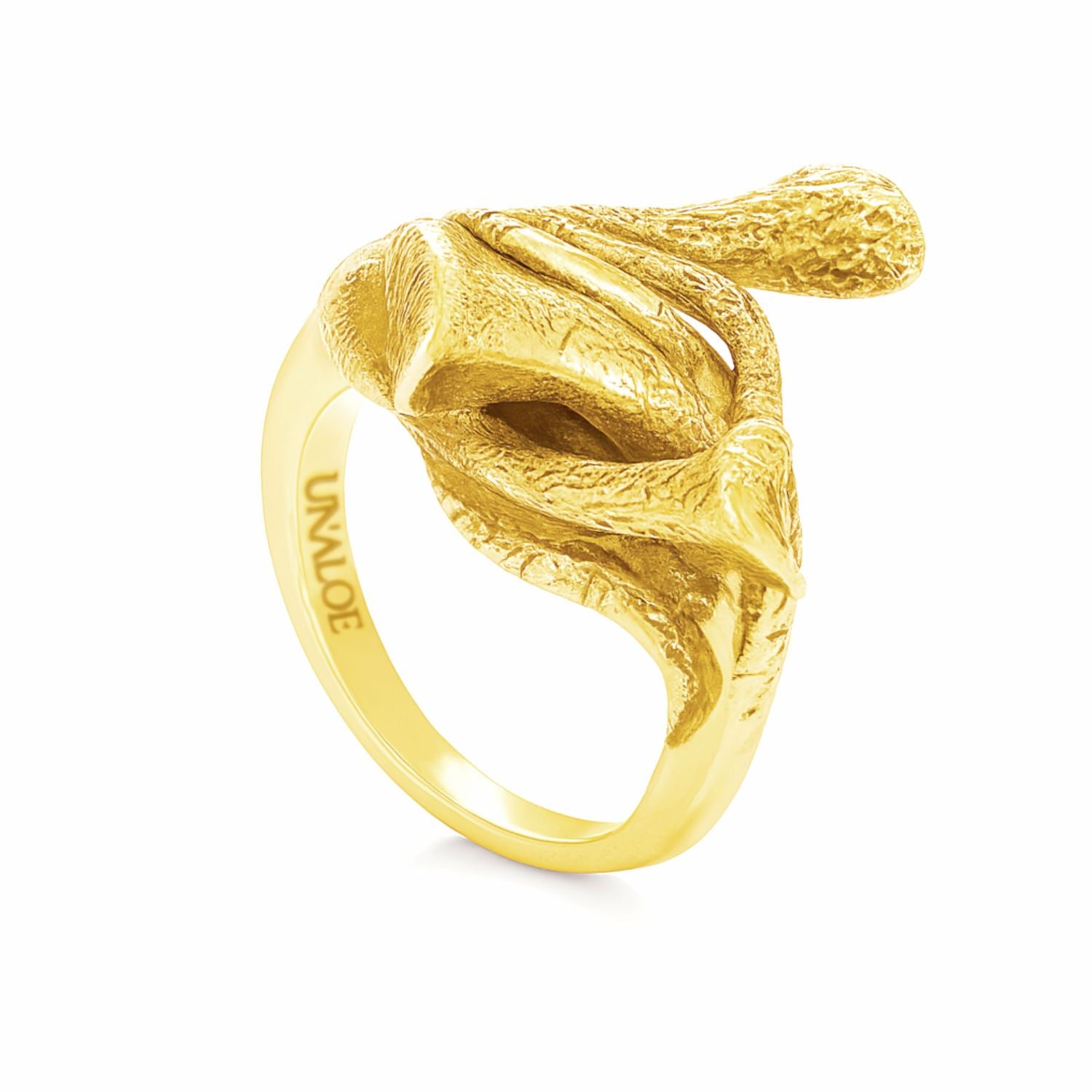 Arboreals Ring In Silver Sterling, Gold Plated