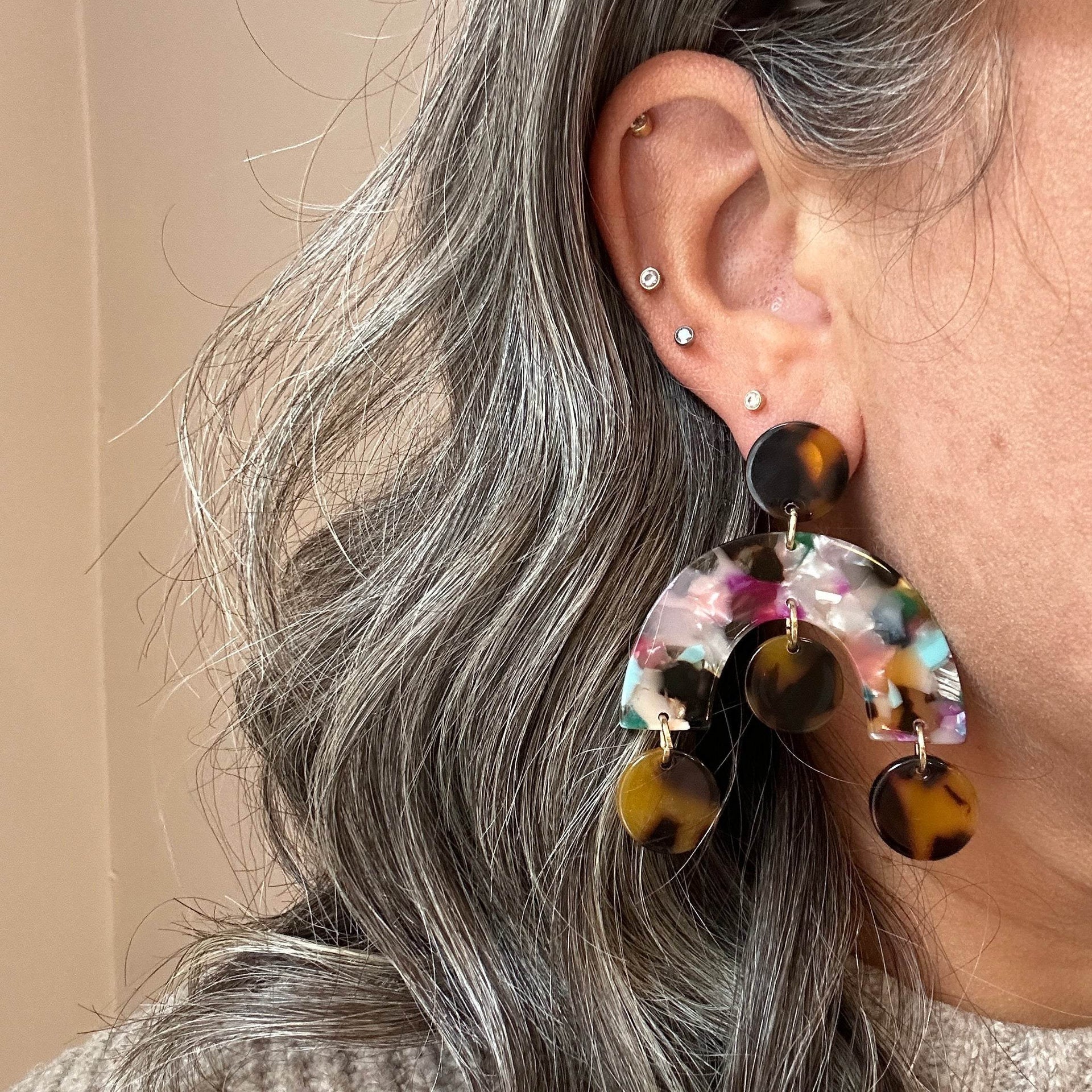 Arch Drop Earrings In High Energy