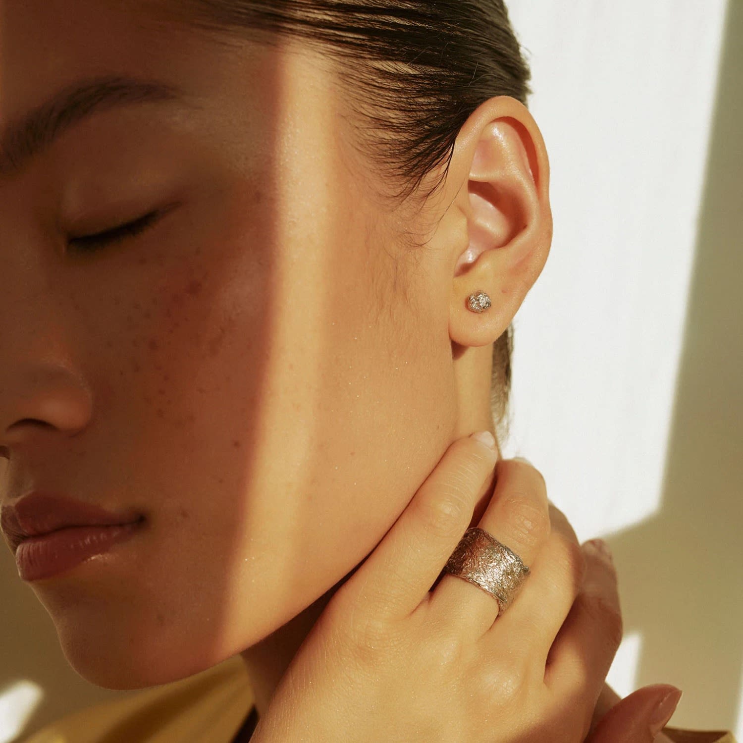 Archaic Stud Earrings Silver