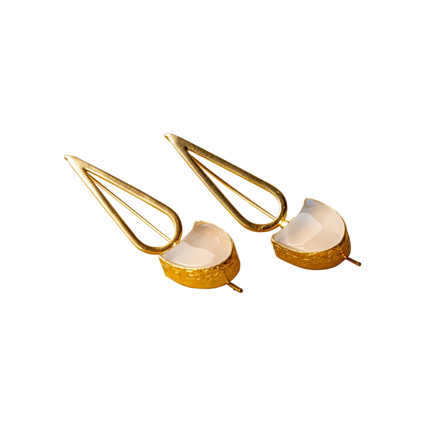 Arianna Earrings - White Quartz