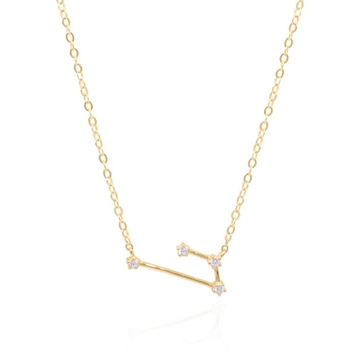 Aries Zodiac Constellation Necklace In Gold