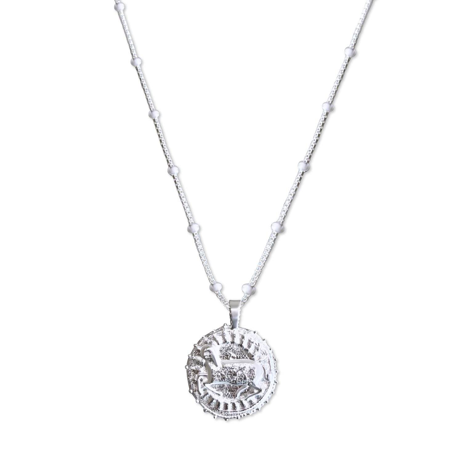 Aries Zodiac Manifesting Necklace *Double Sided* - Sterling Silver