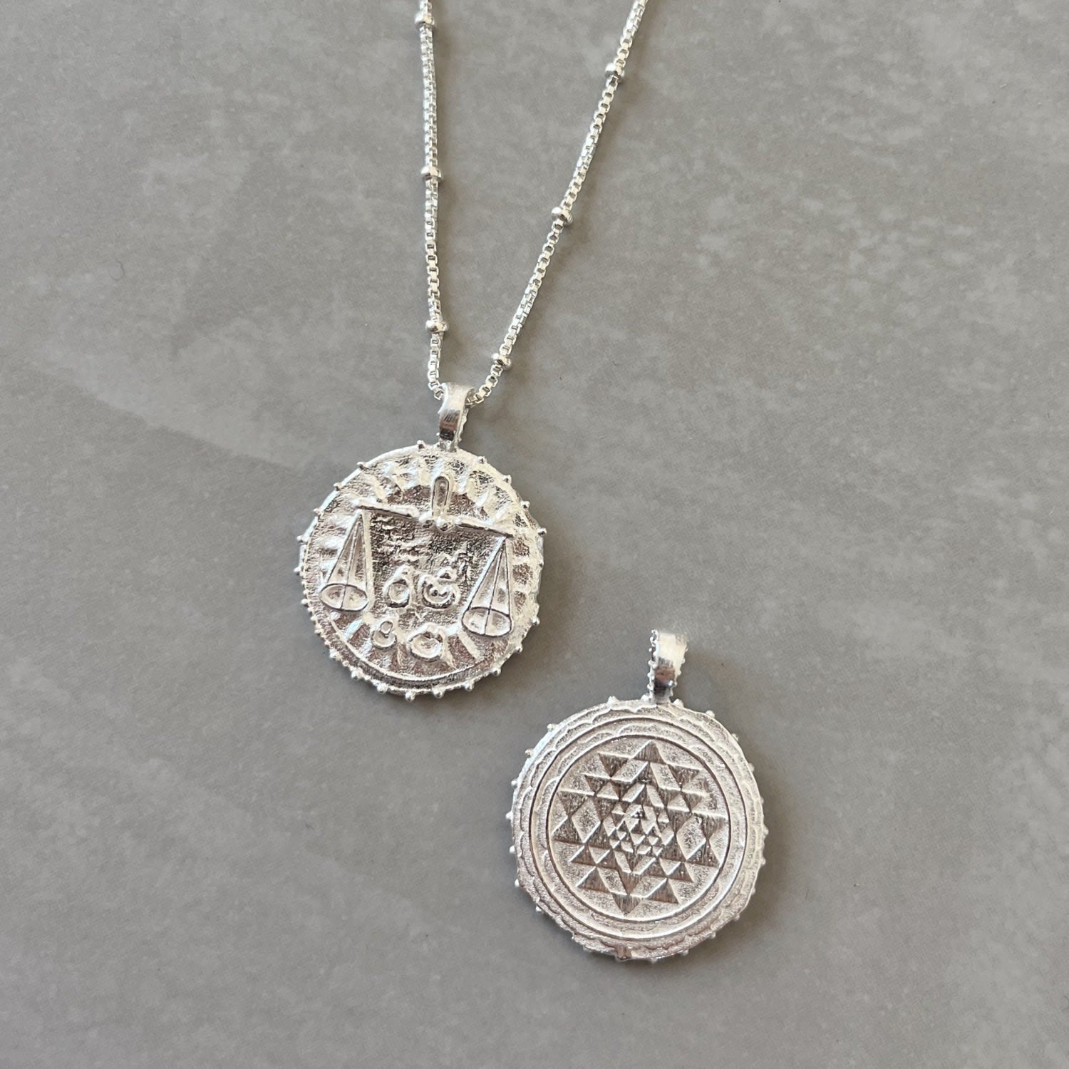 Aries Zodiac Manifesting Necklace *Double Sided* - Sterling Silver