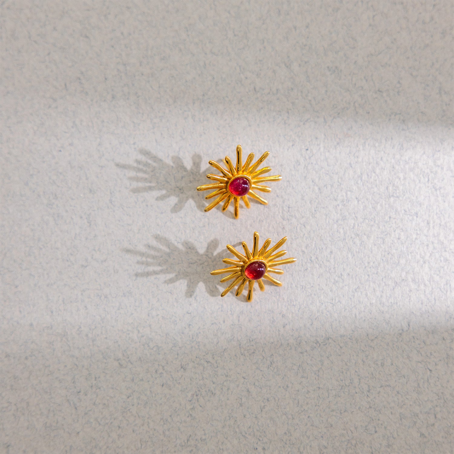 Arka Pink Tourmaline Stud Earrings