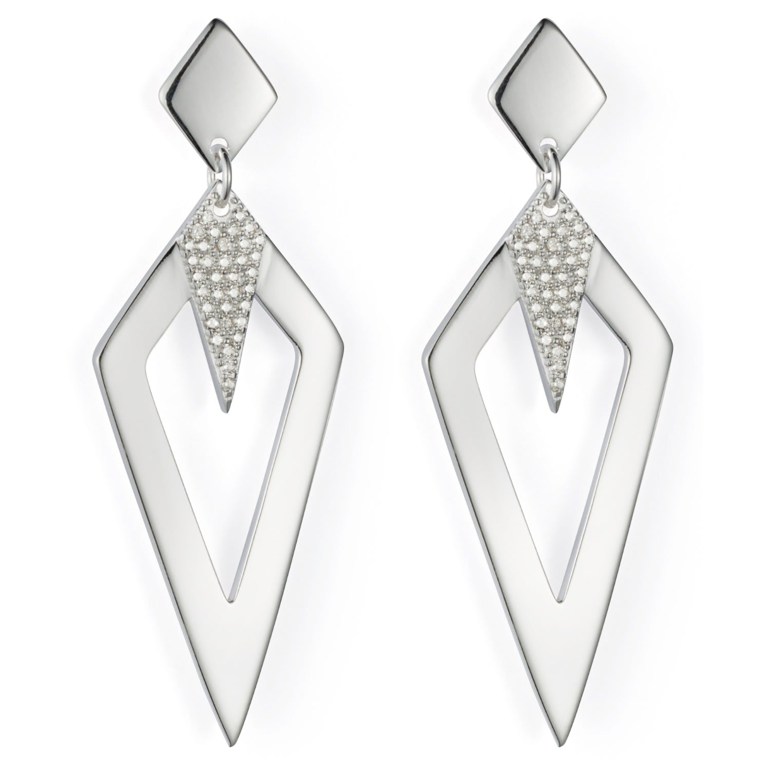 Arrowhead Earrings - Silver