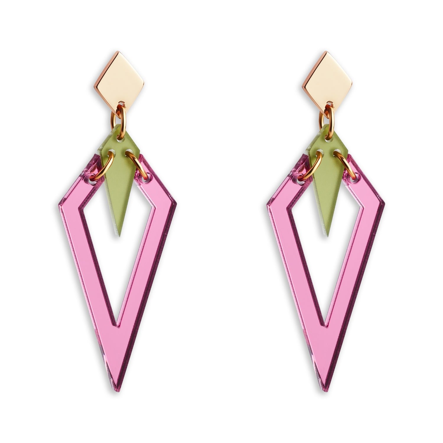 Arrowheads - Pink Mirror And Green