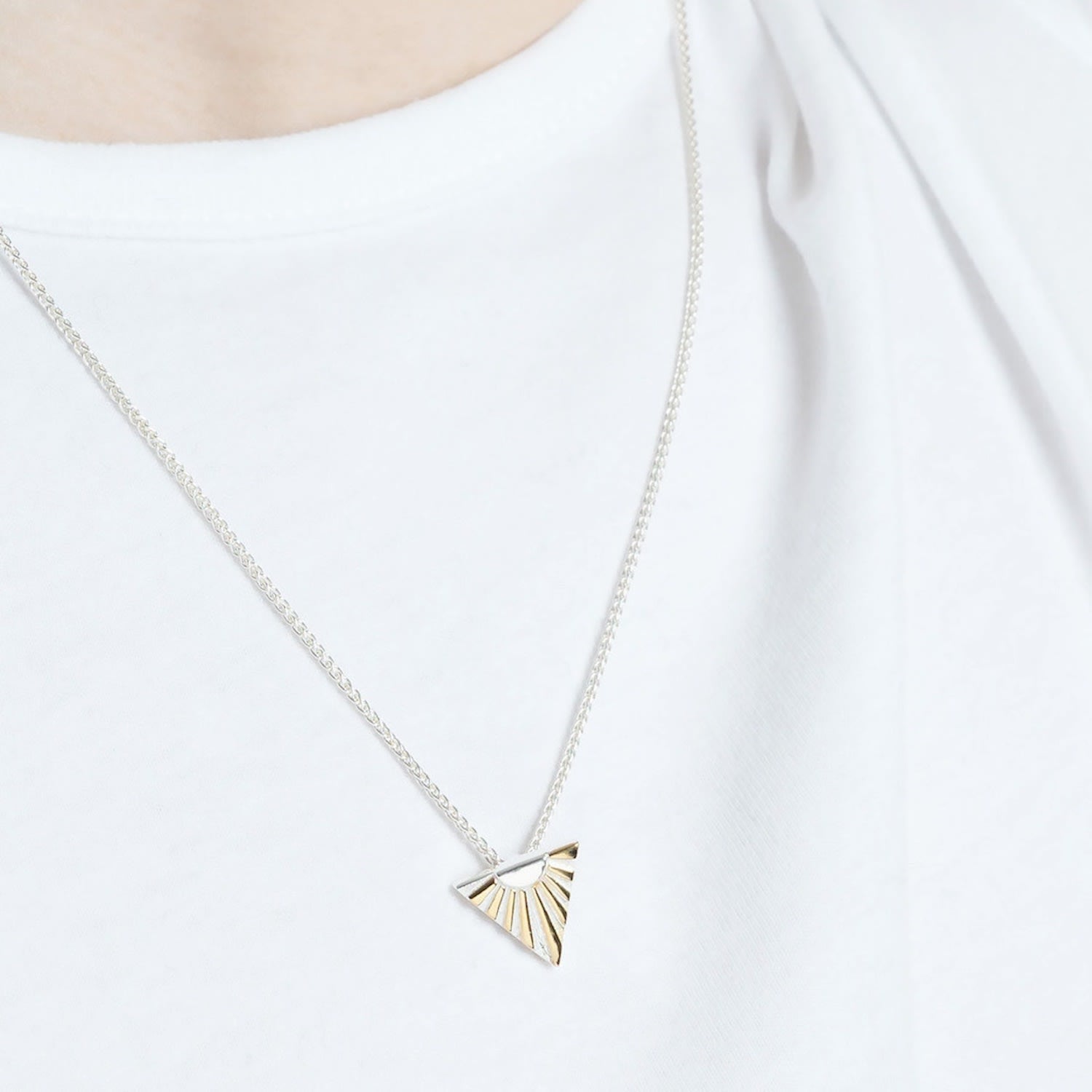Art Deco Initial Silver Necklace