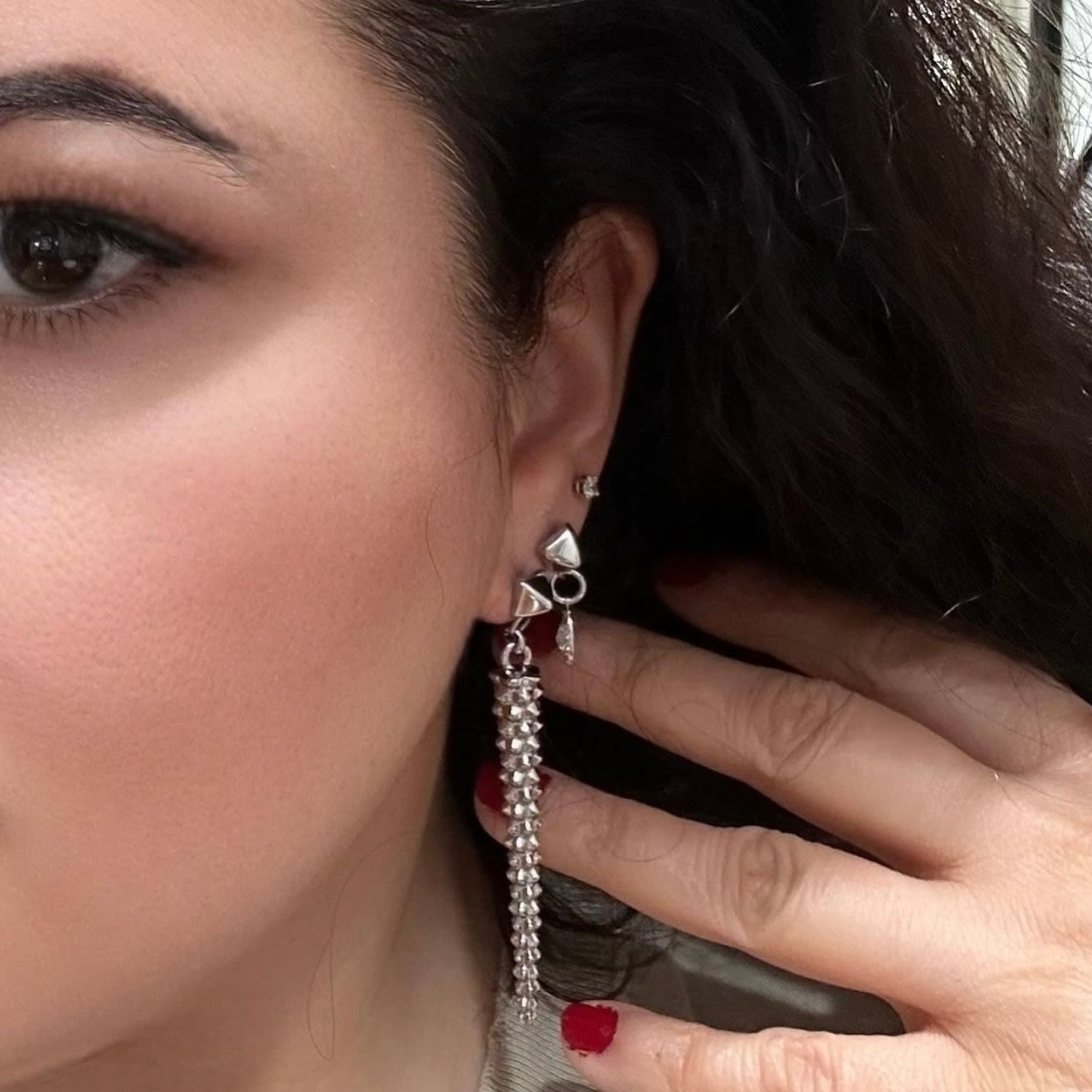 Artemis Dangle Earrings In Silver