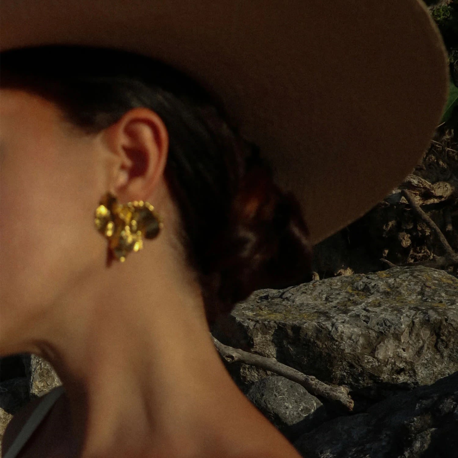 Artemis Goddess Earrings Gold