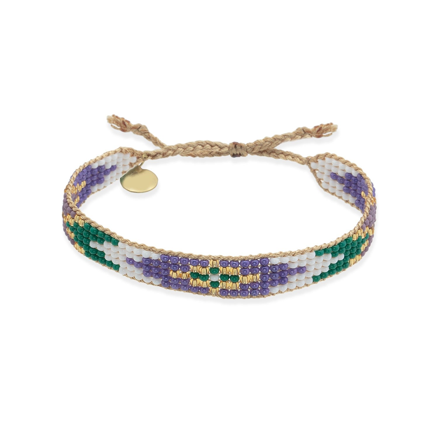 Ashley Beaded Bracelet - Pink & Purple