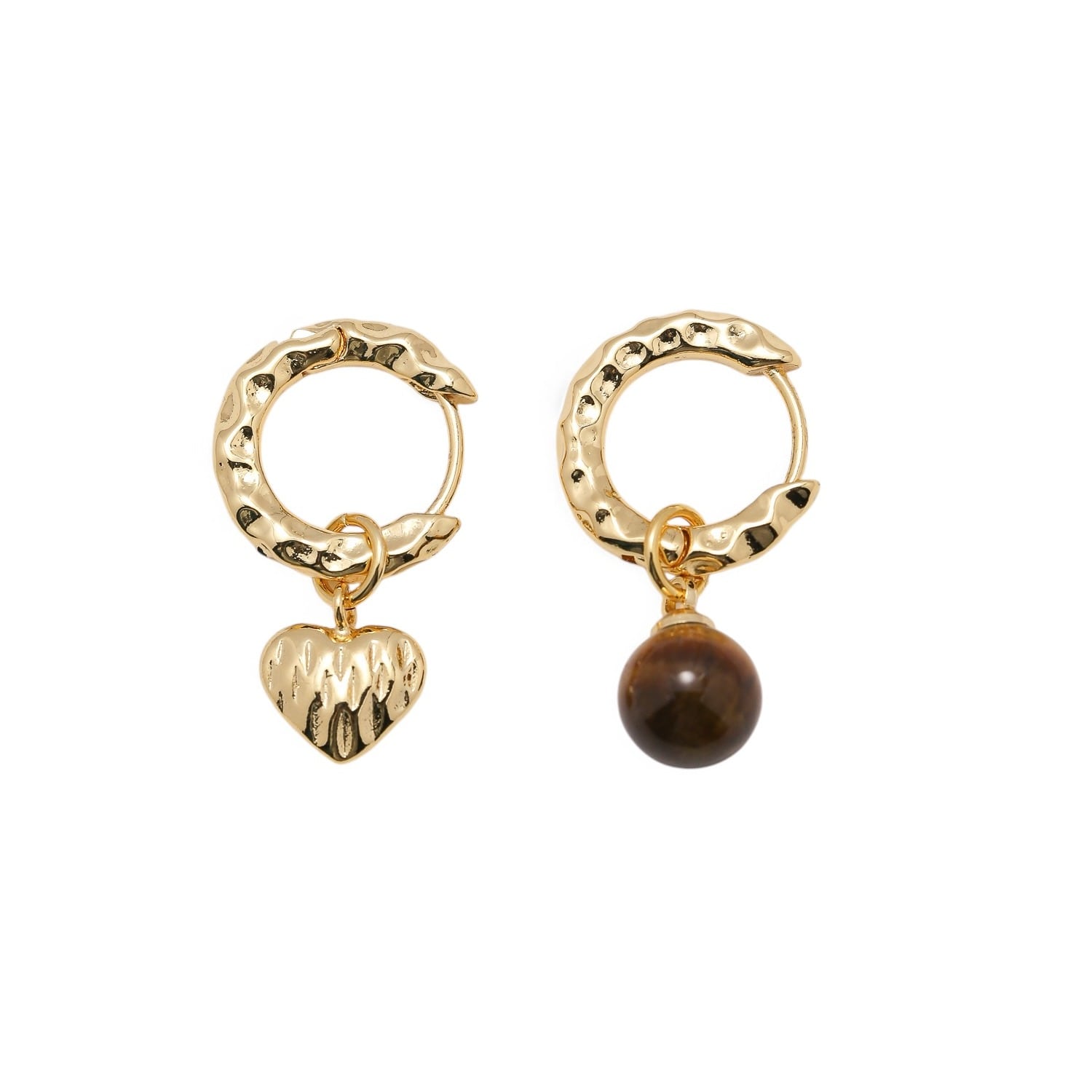 Ashley Tiger Eye Hoops