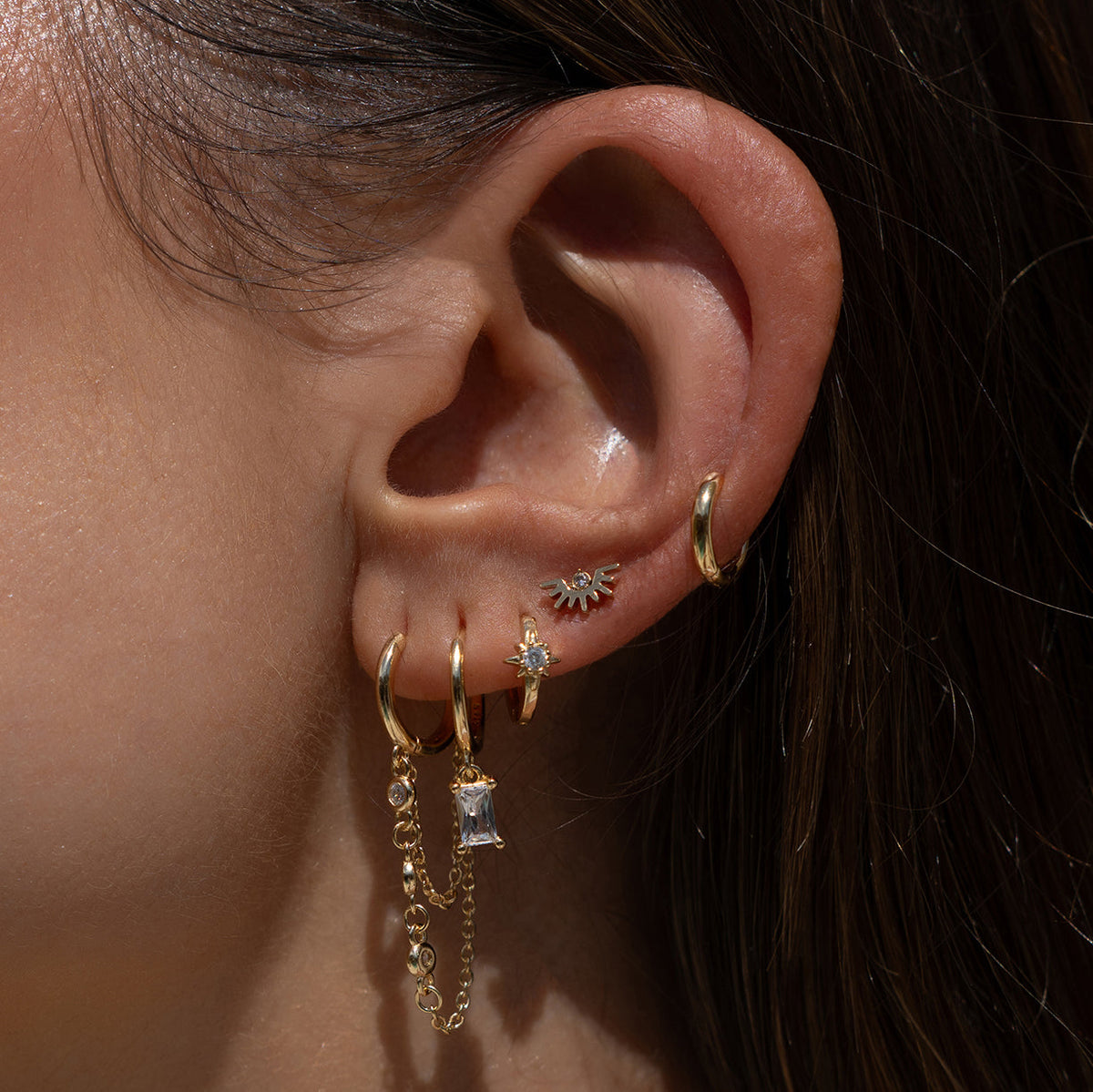 Asteria Gold Studs