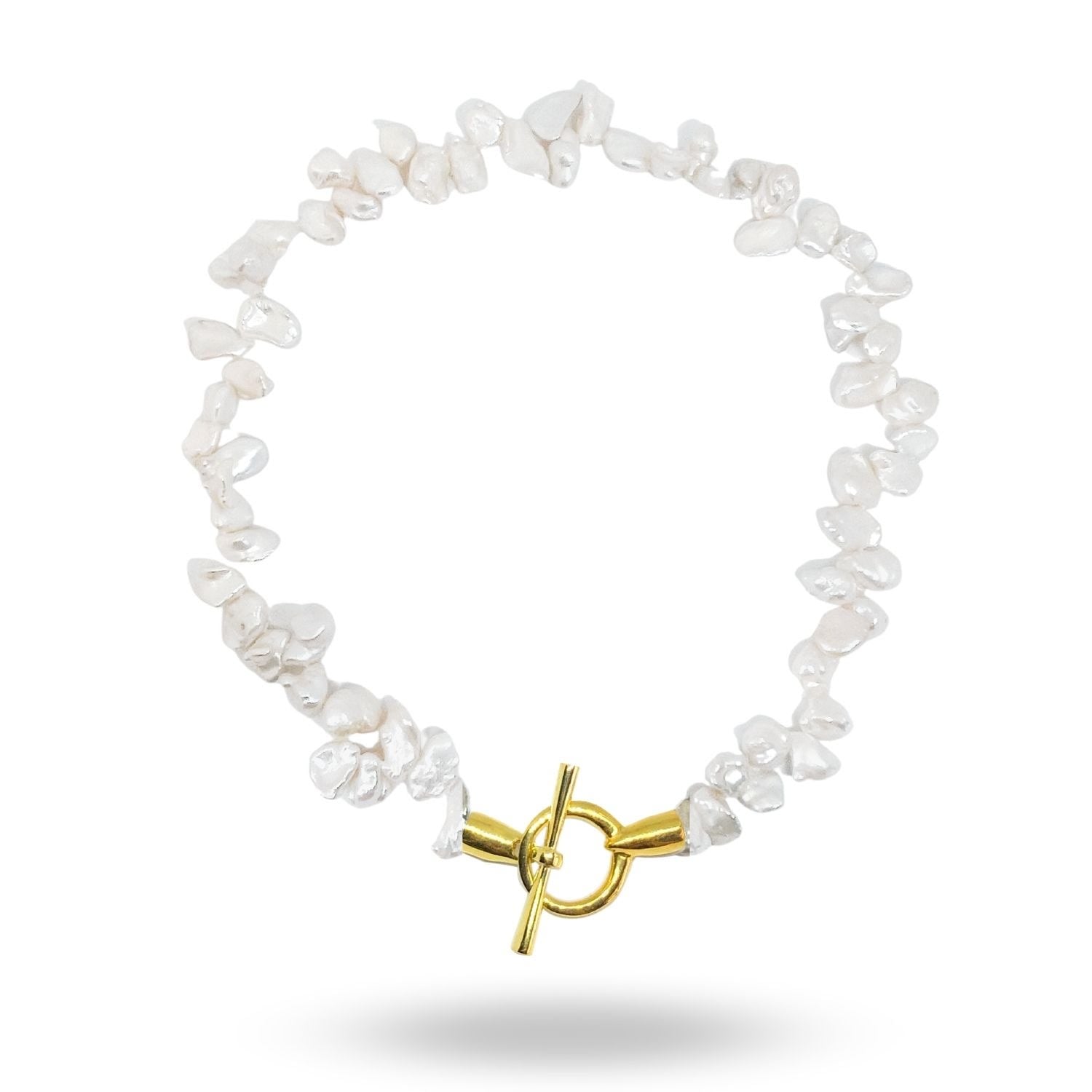 Asymmetric Pearl Necklace