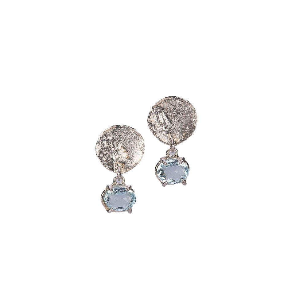White MOON Earrings