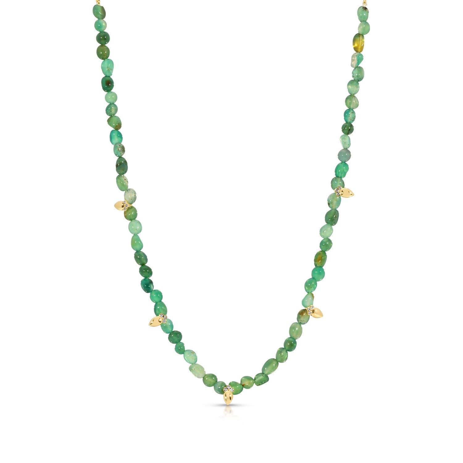 Athena Beaded Necklace - Emerald