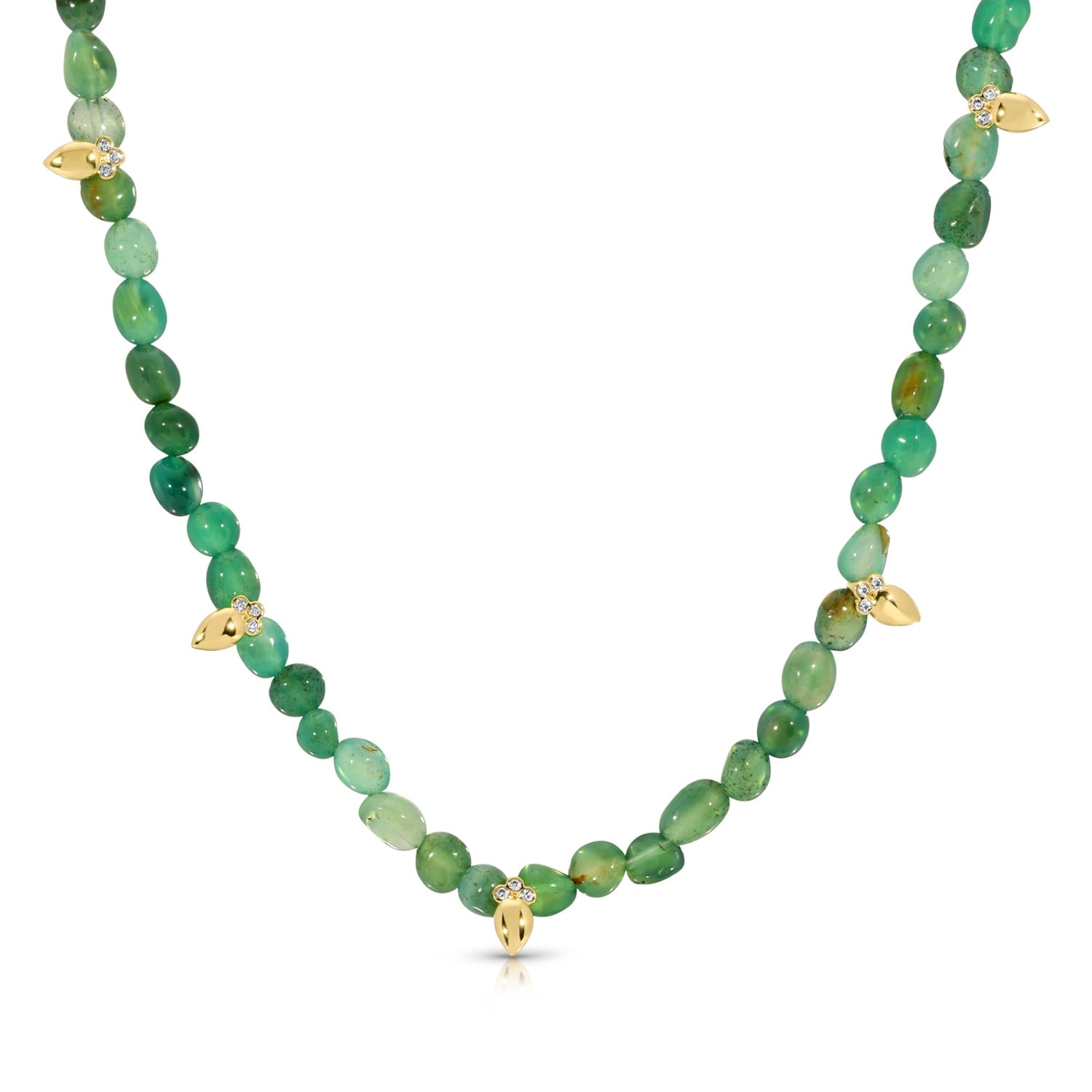 Athena Beaded Necklace - Emerald