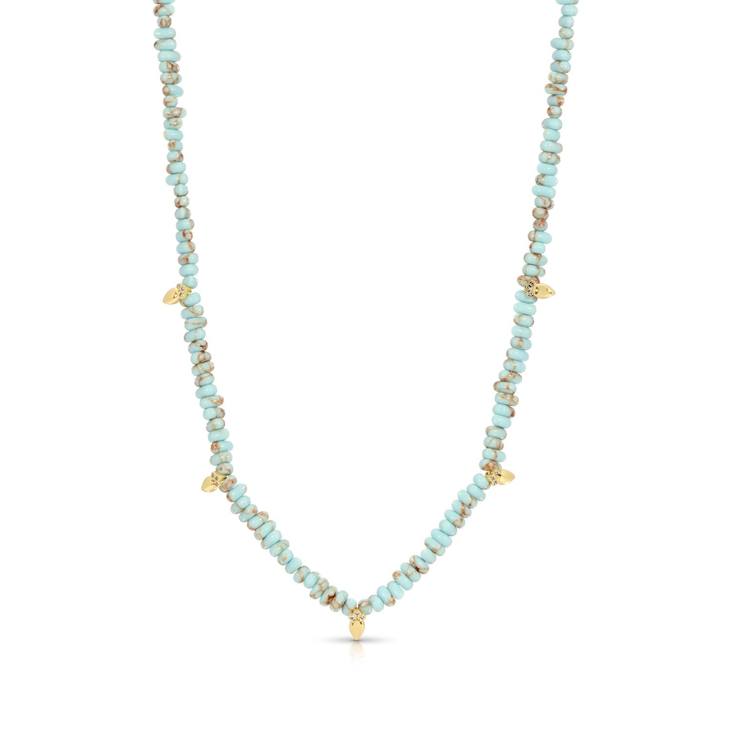 Athena Beaded Necklace - Turquoise