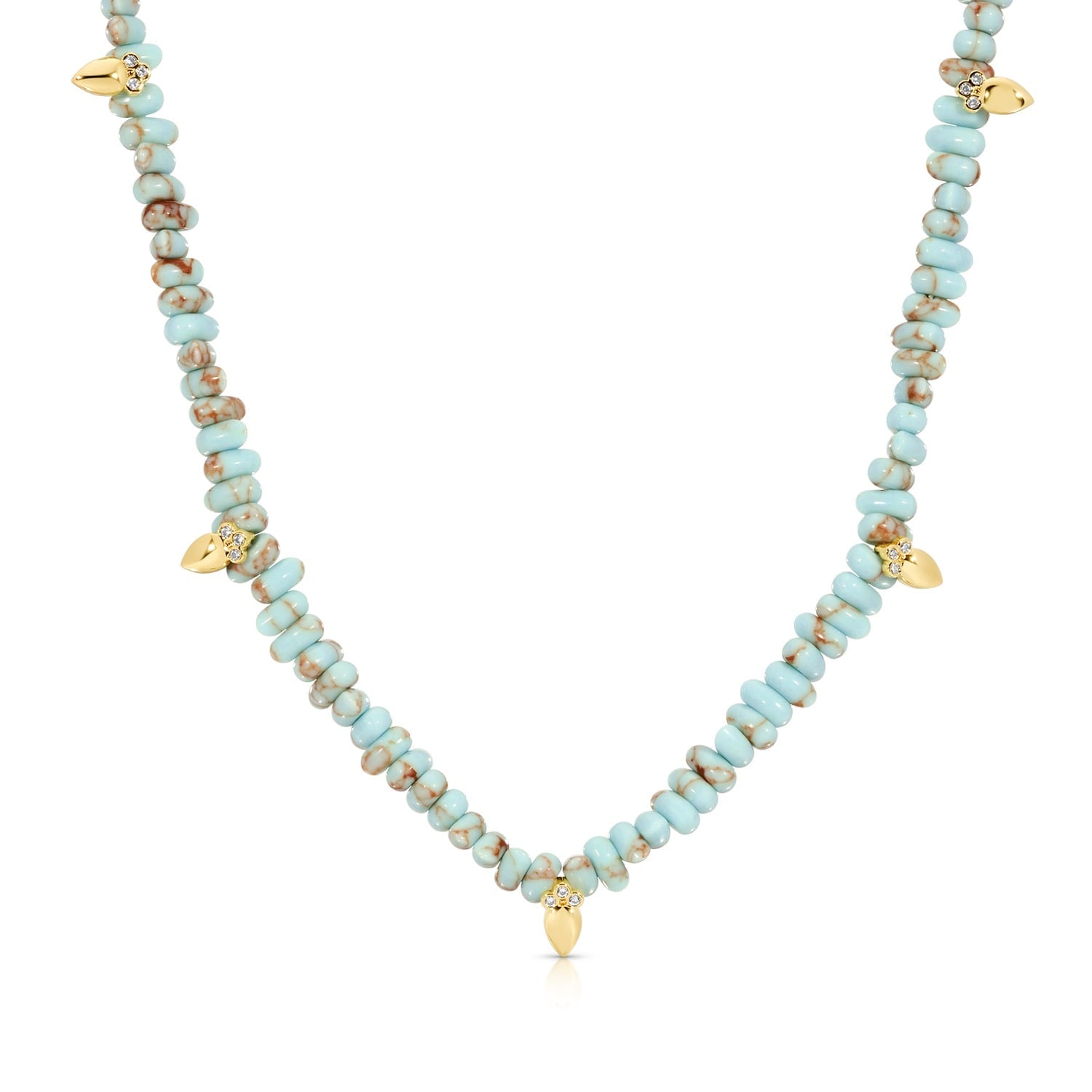 Athena Beaded Necklace - Turquoise