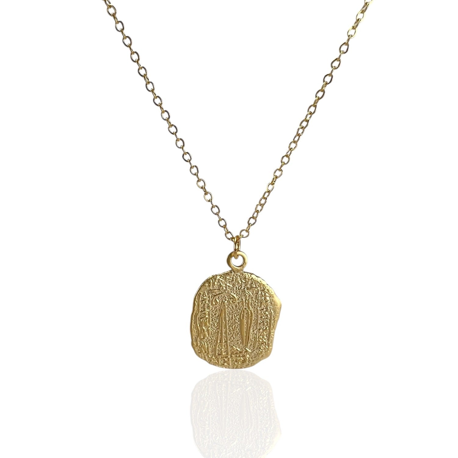 Athena Gold-Plated Ancient Pendant Necklace