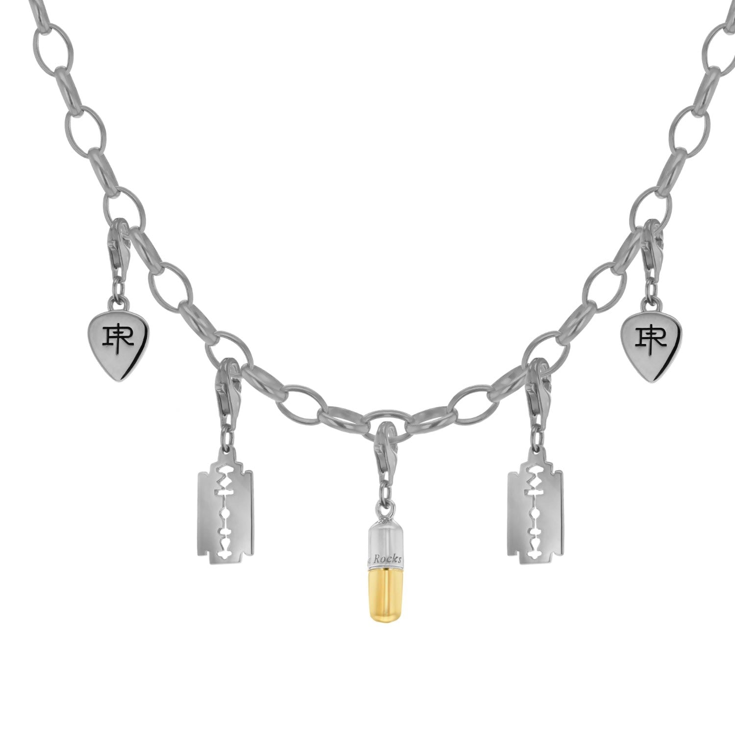 Sterling Silver Mini Razor Blade Charm