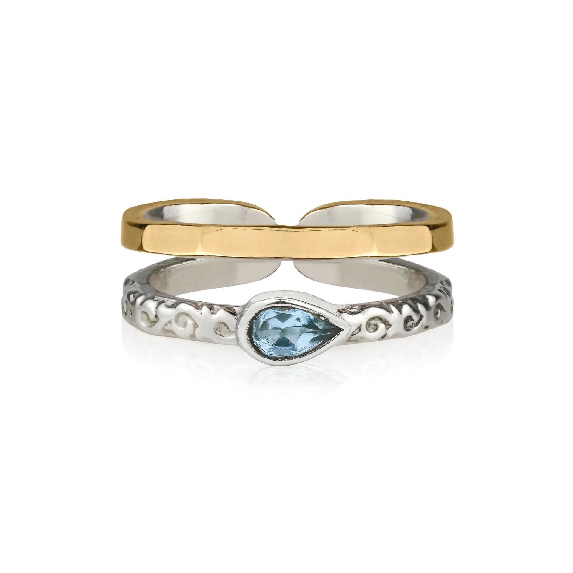 Aura Magic Silver Midi / Toe Ring - Blue Topaz
