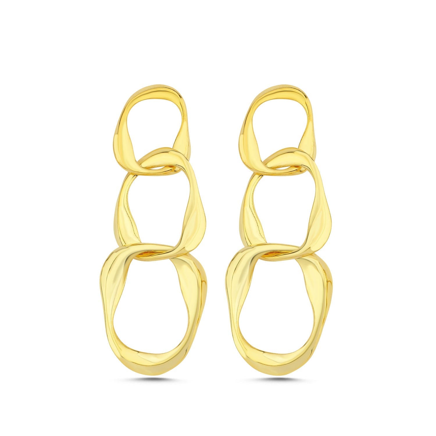 Aura Chain Earrings Gold