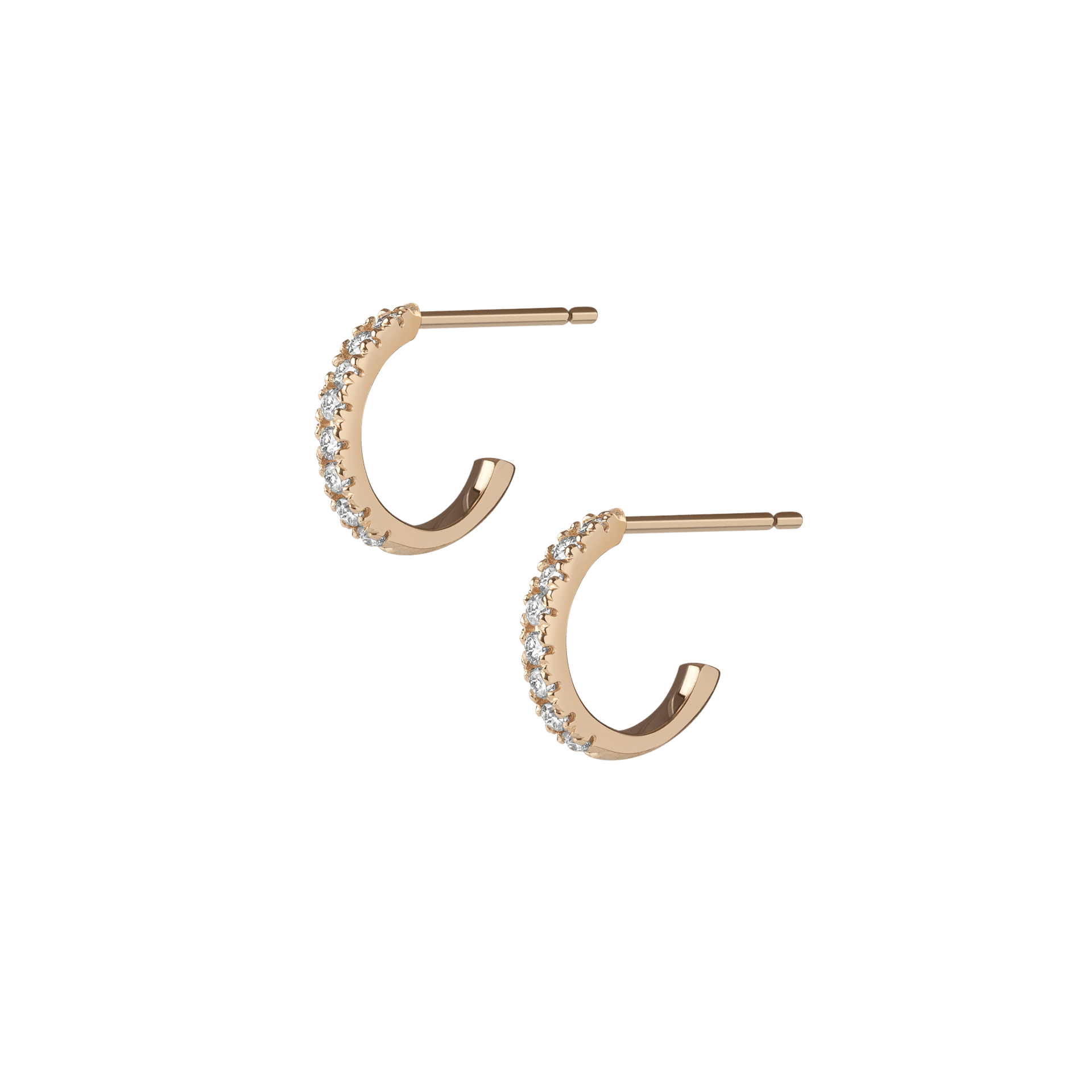 Diamond Huggie Earrings