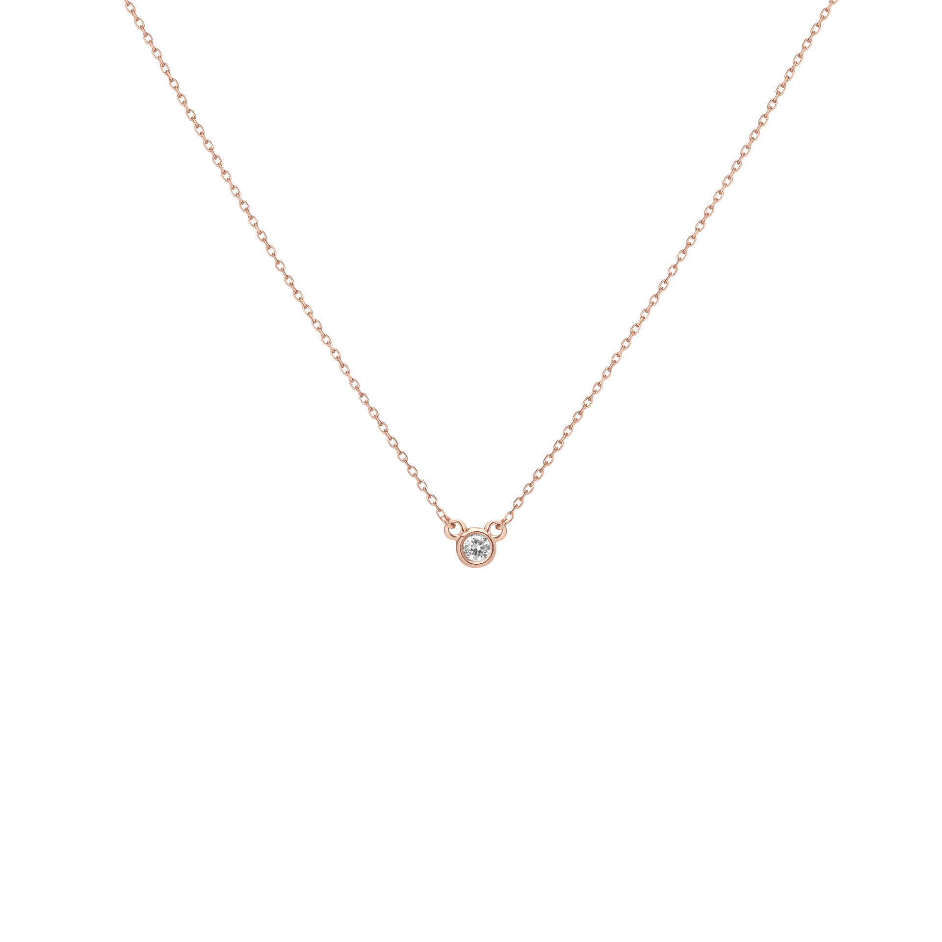 Mini Diamond Bezel Necklace