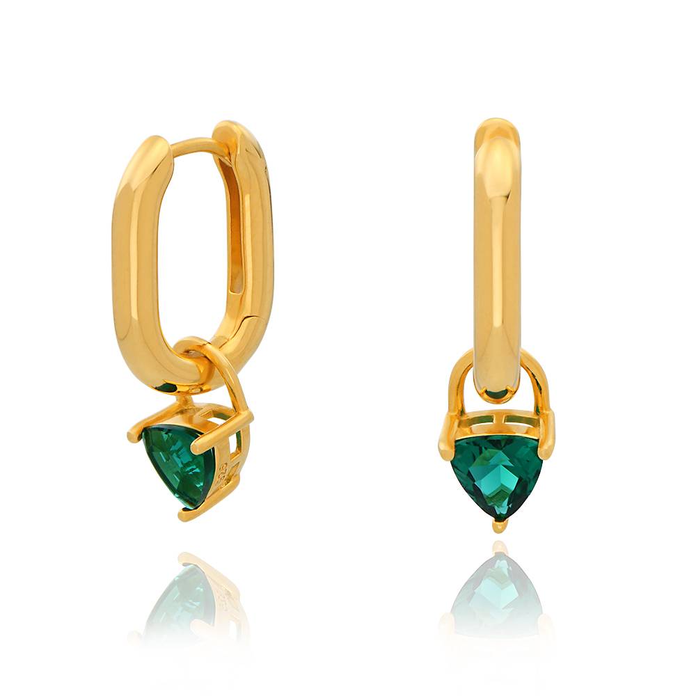 Aurora Birthstone Huggies in 18K Gold Plating