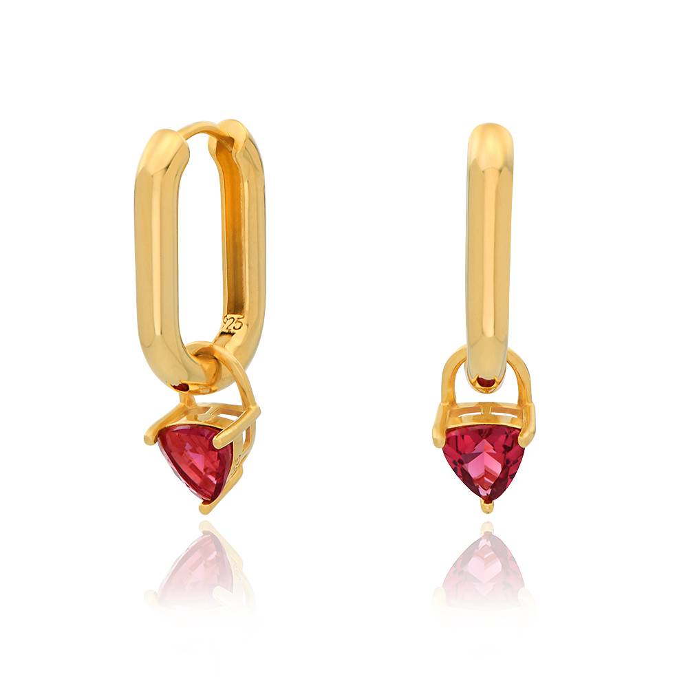 Aurora Birthstone Huggies in 18K Gold Vermeil