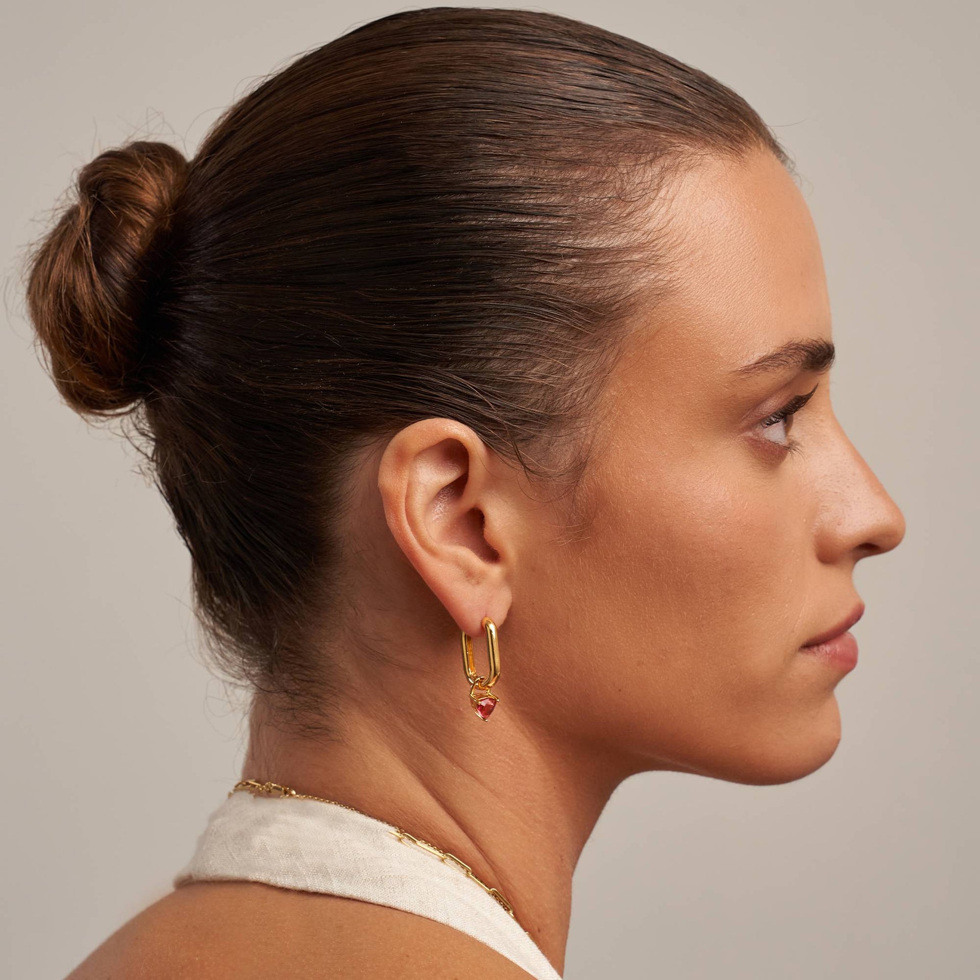 Aurora Birthstone Huggies in 18K Gold Vermeil