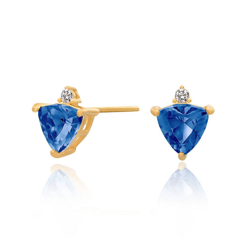 Aurora Birthstone Stud Earrings in Gold Plating