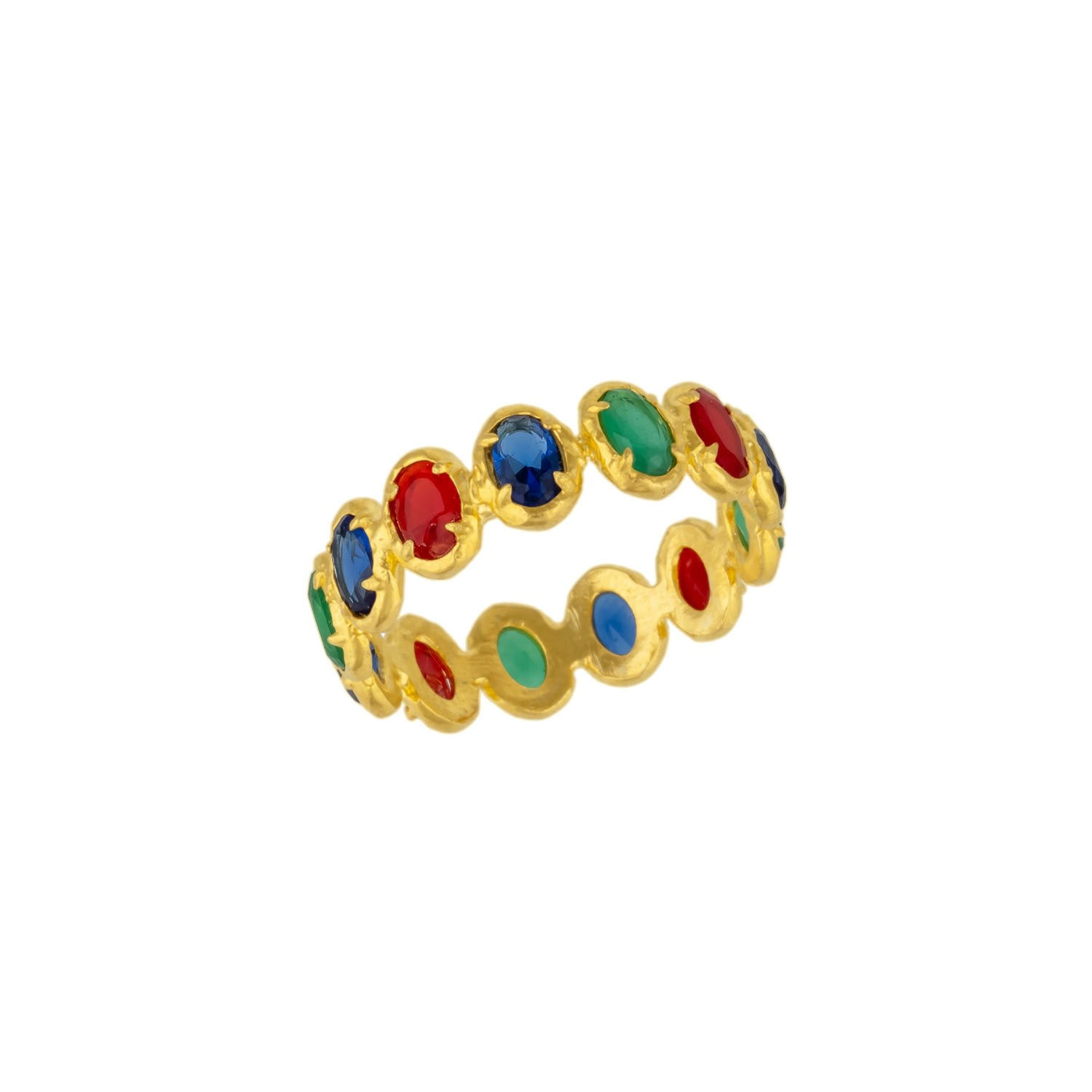 Aurora Crown Gold Oval Ring