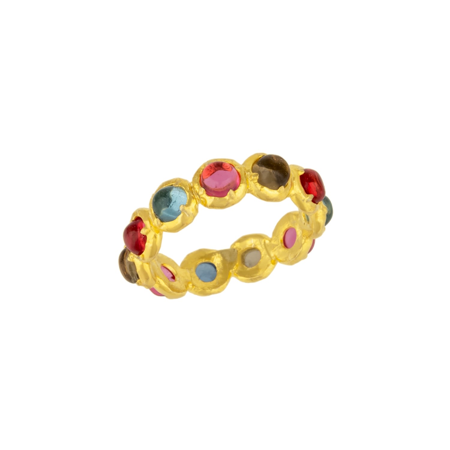 Aurora Crown Gold Round Ring