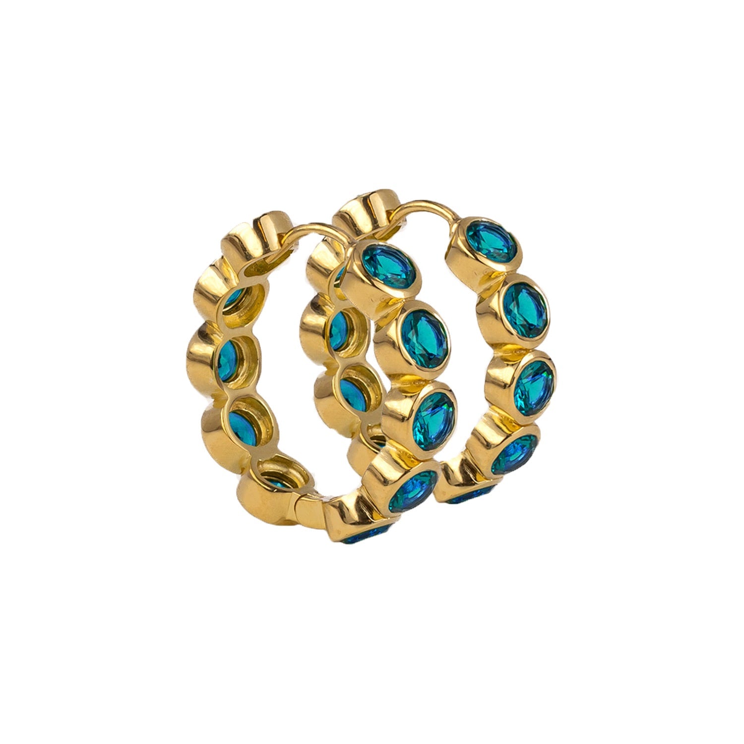 Aurora Earrings - Blue Topaz