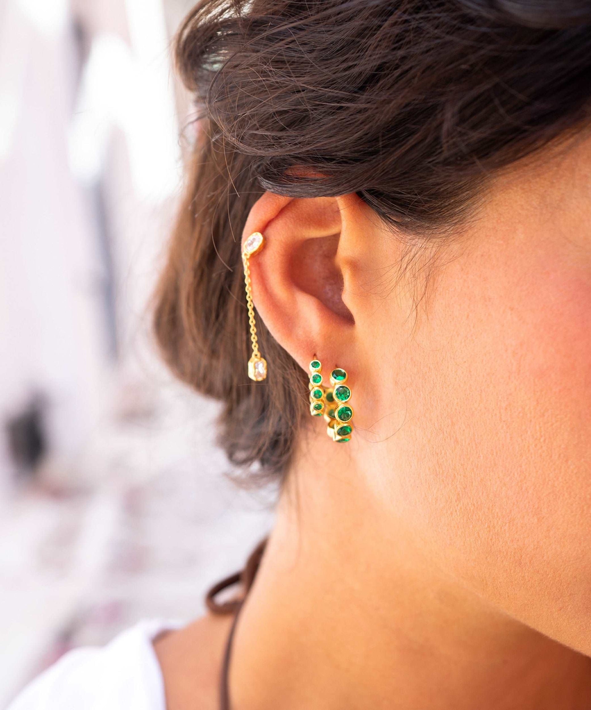 Aurora Earrings - Green