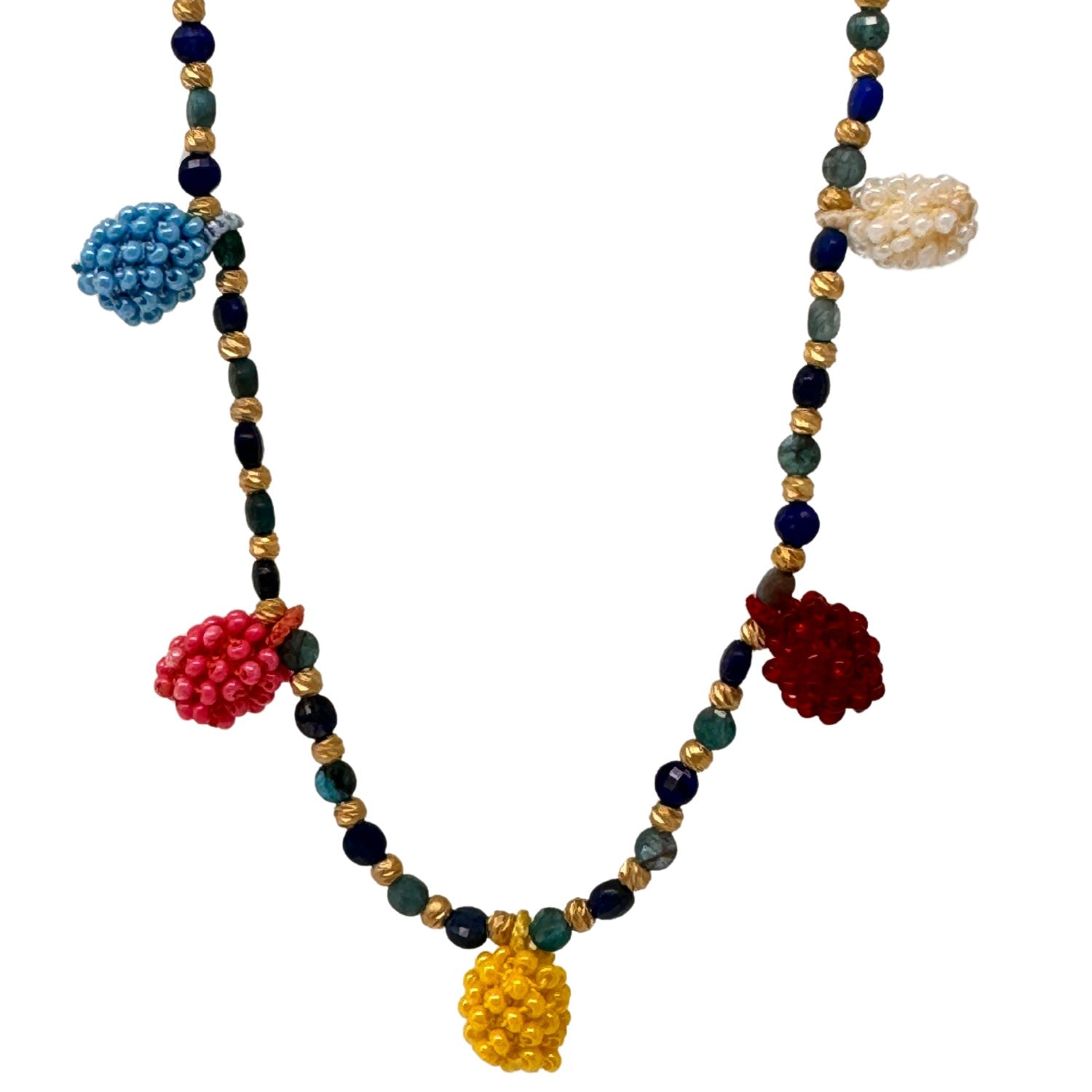 Authentic Handmade Beads Yellow Necklace