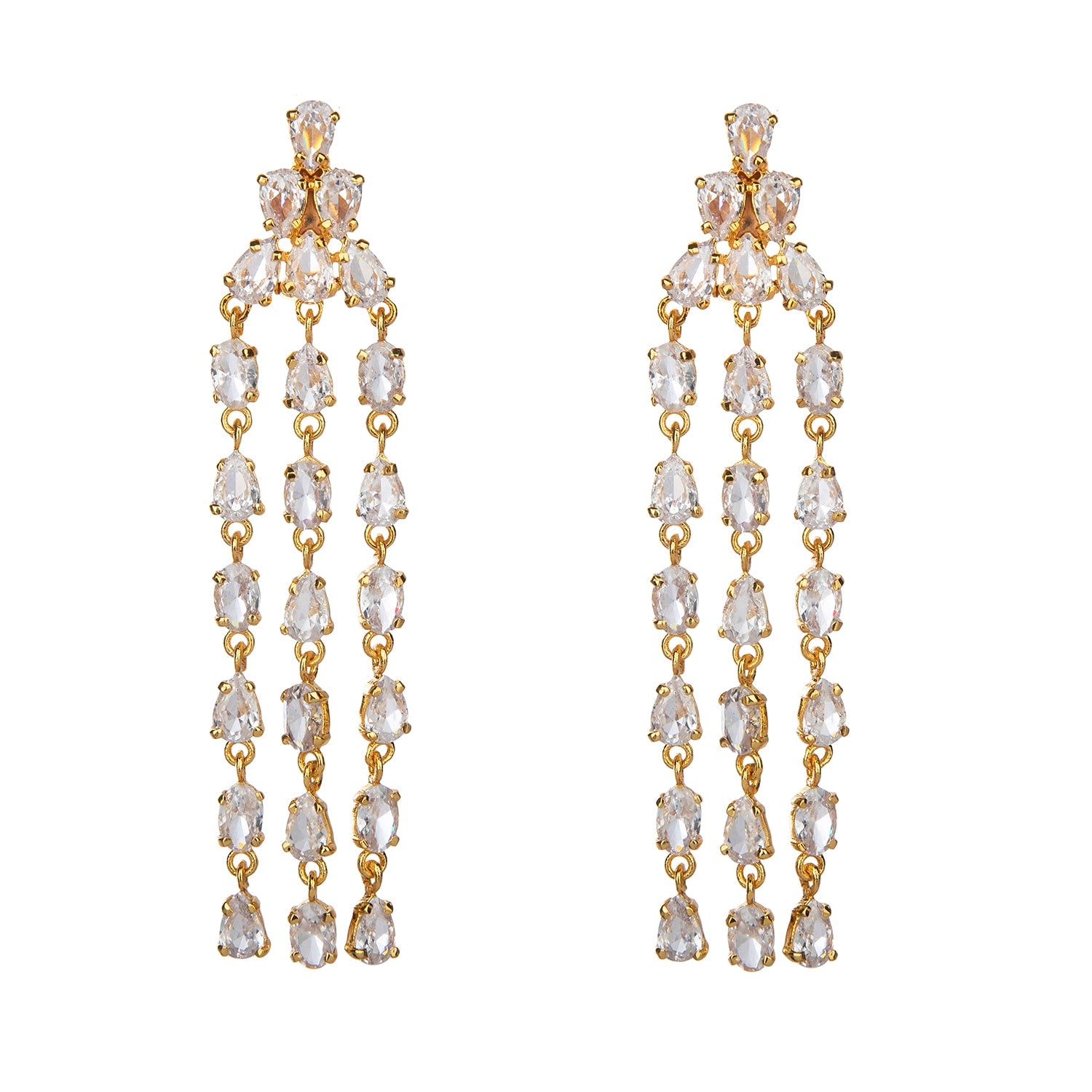 Ava Earrings Clear Quartz