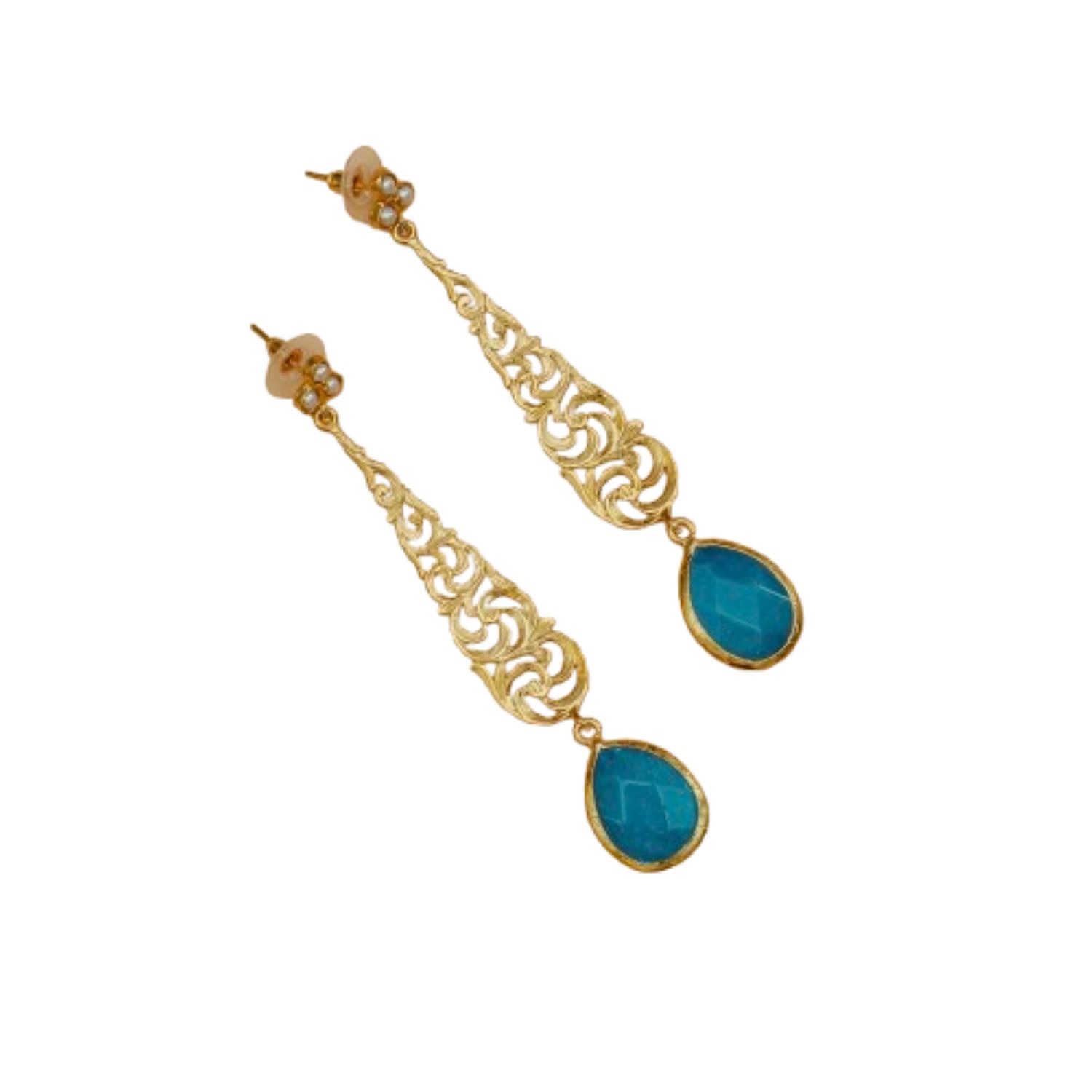 Avize Earrings - Blue Aqua