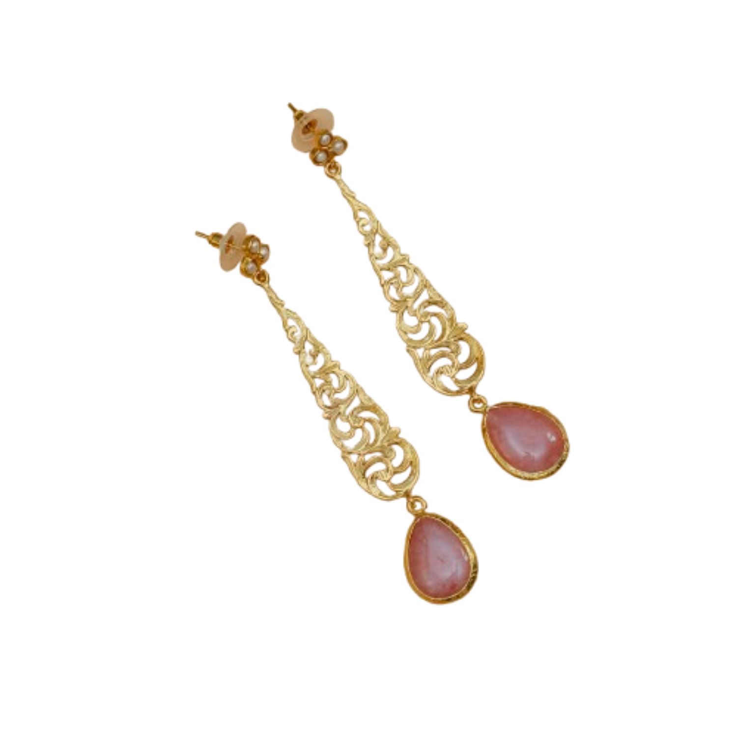 Avize Earrings - Rose Quartz
