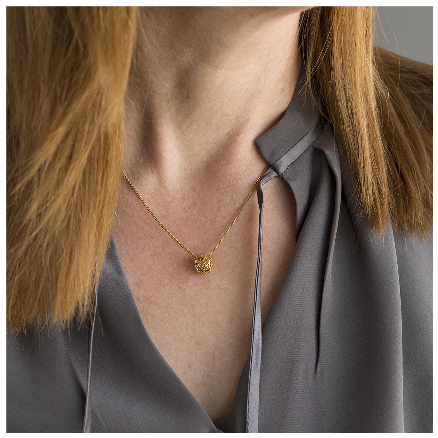 Signature Gold Mini Sphere Necklace