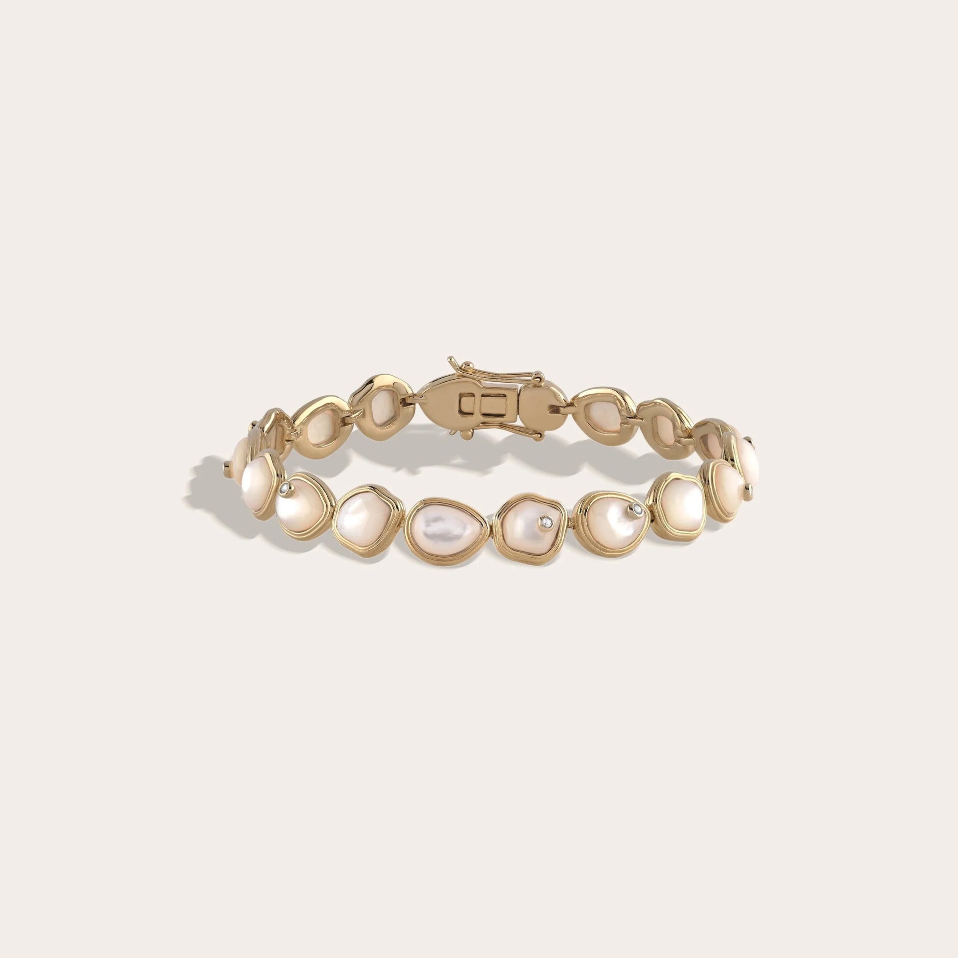 Organic Pearl Gemstone Tennis Bracelet