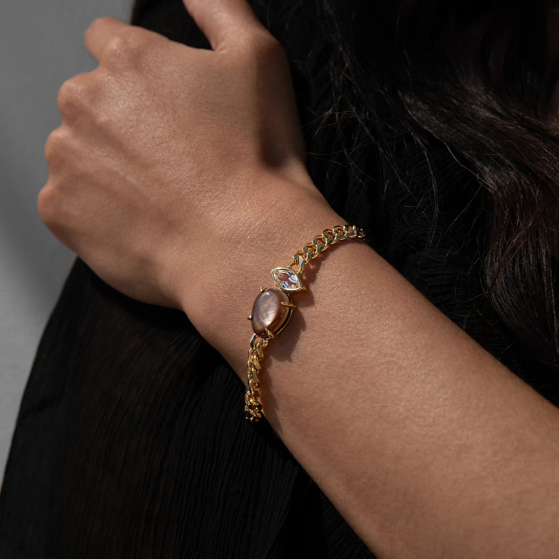 Deep Sea Black Mother of Pearl Bracelet