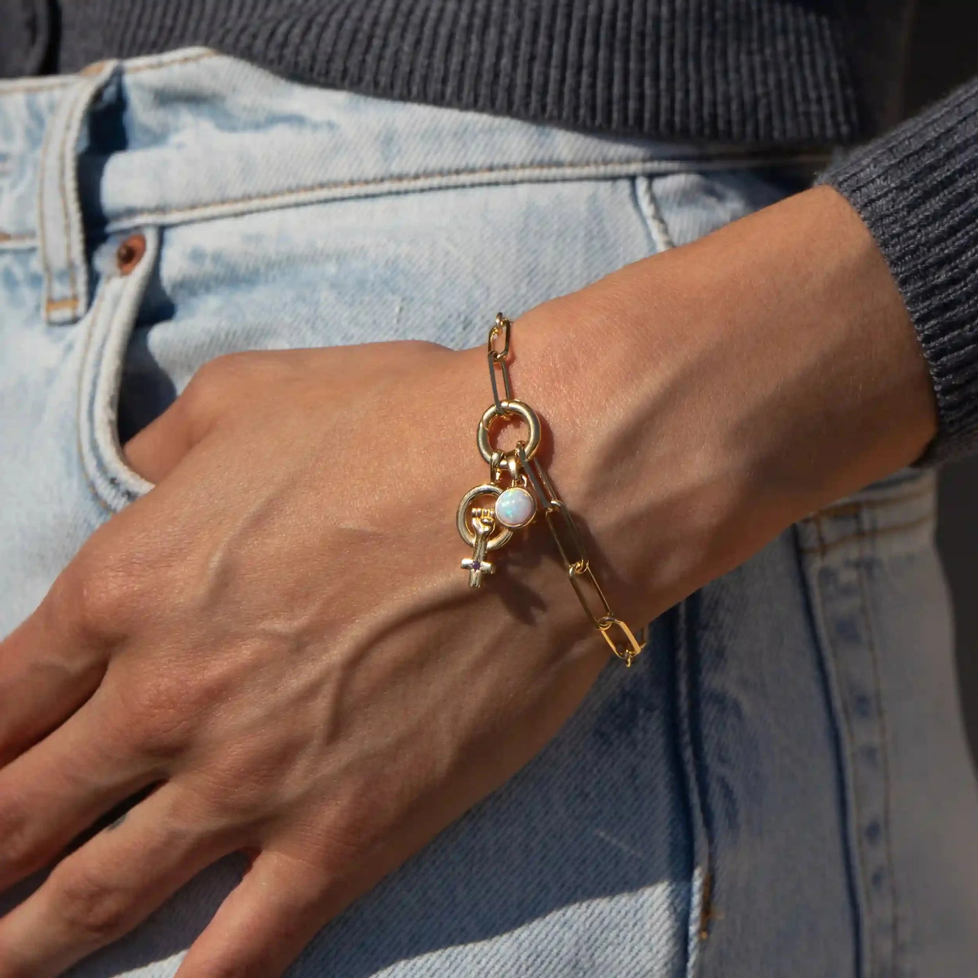 Woman Power Charm Bracelet