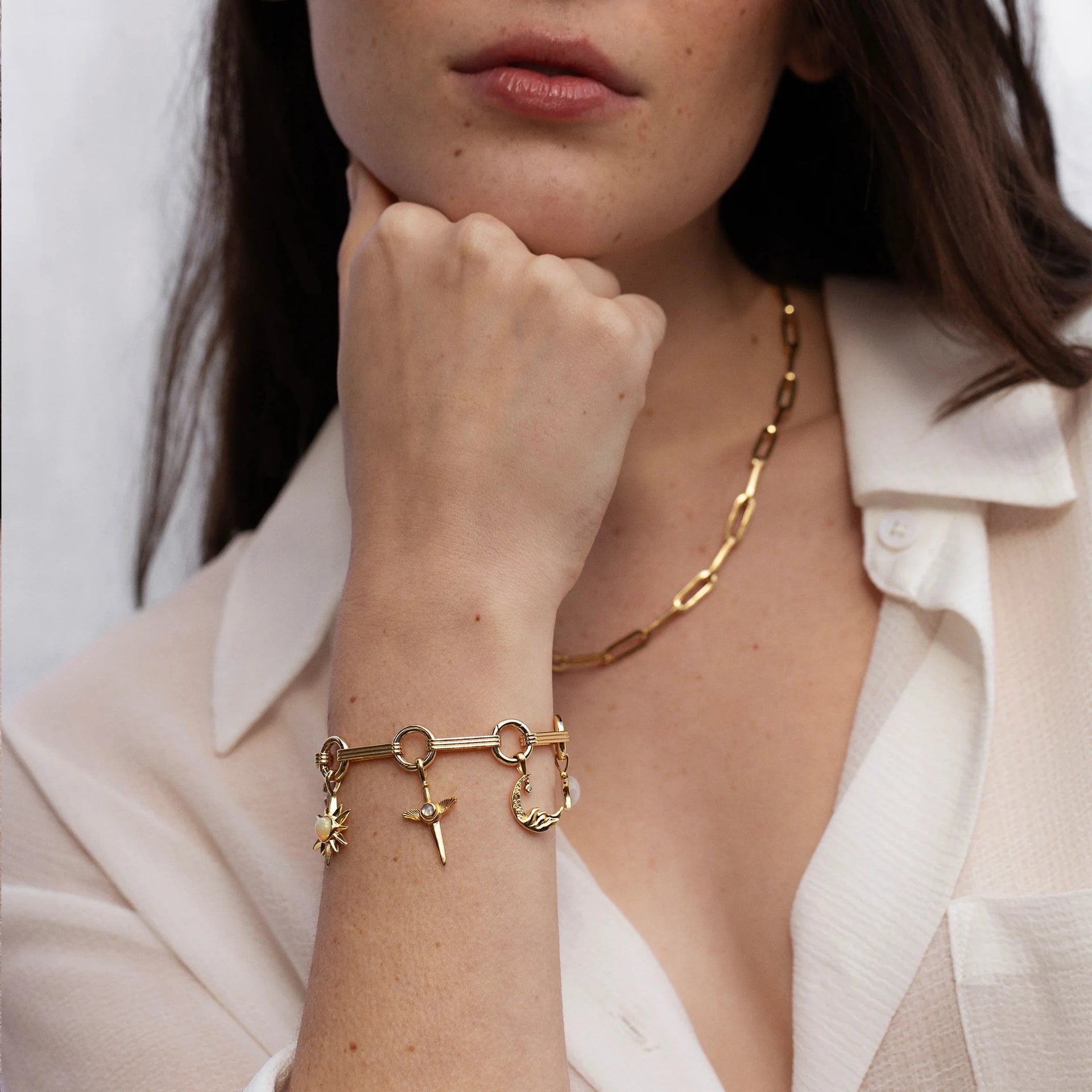 World of Awe Bar Charm Bracelet