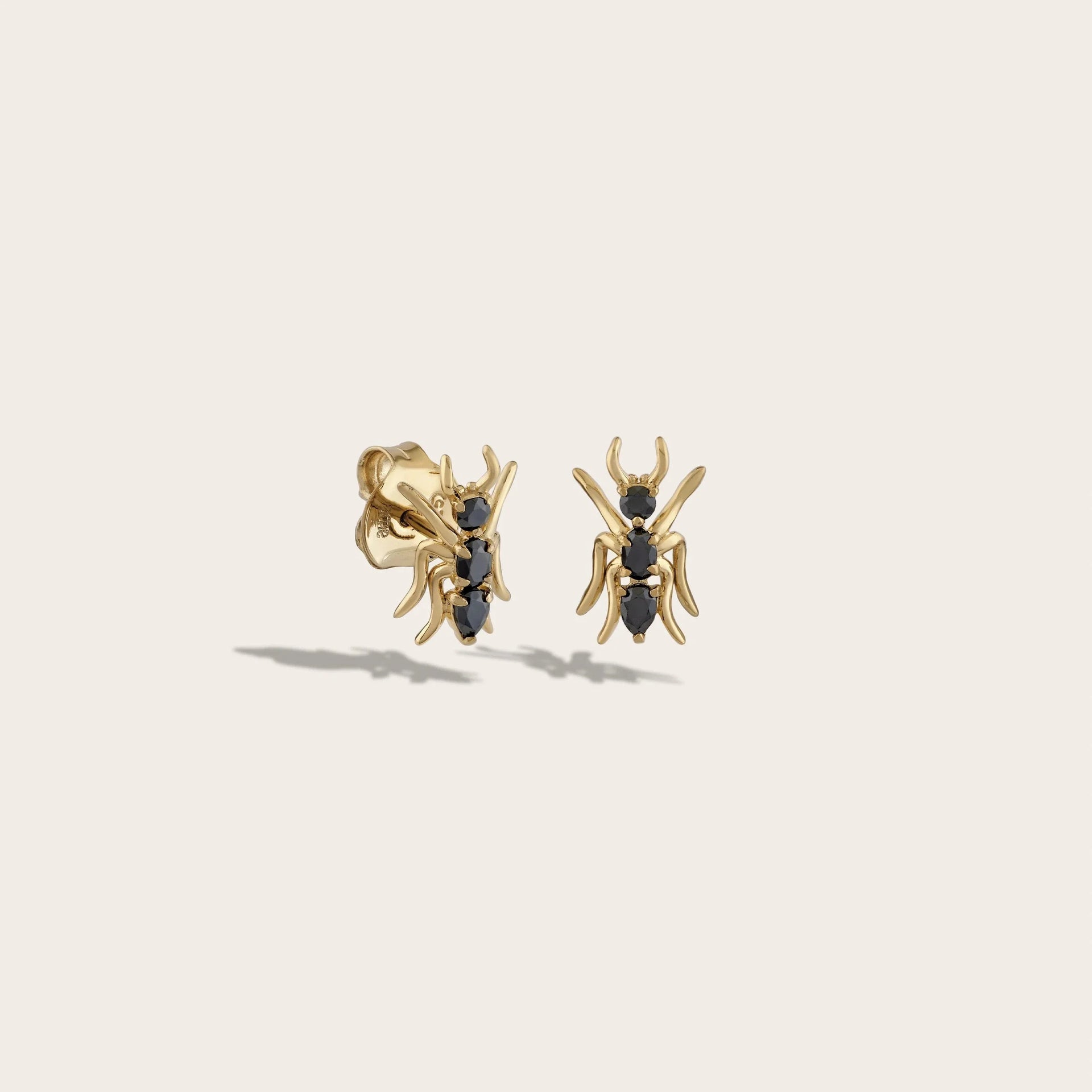 Hematite Ant Studs