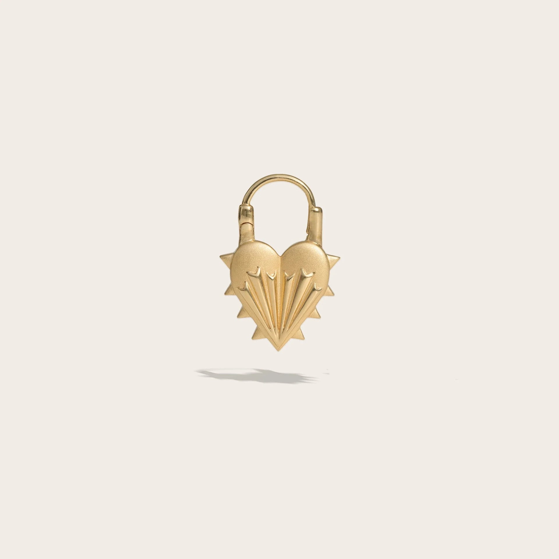 Single Spiked Heart Earring