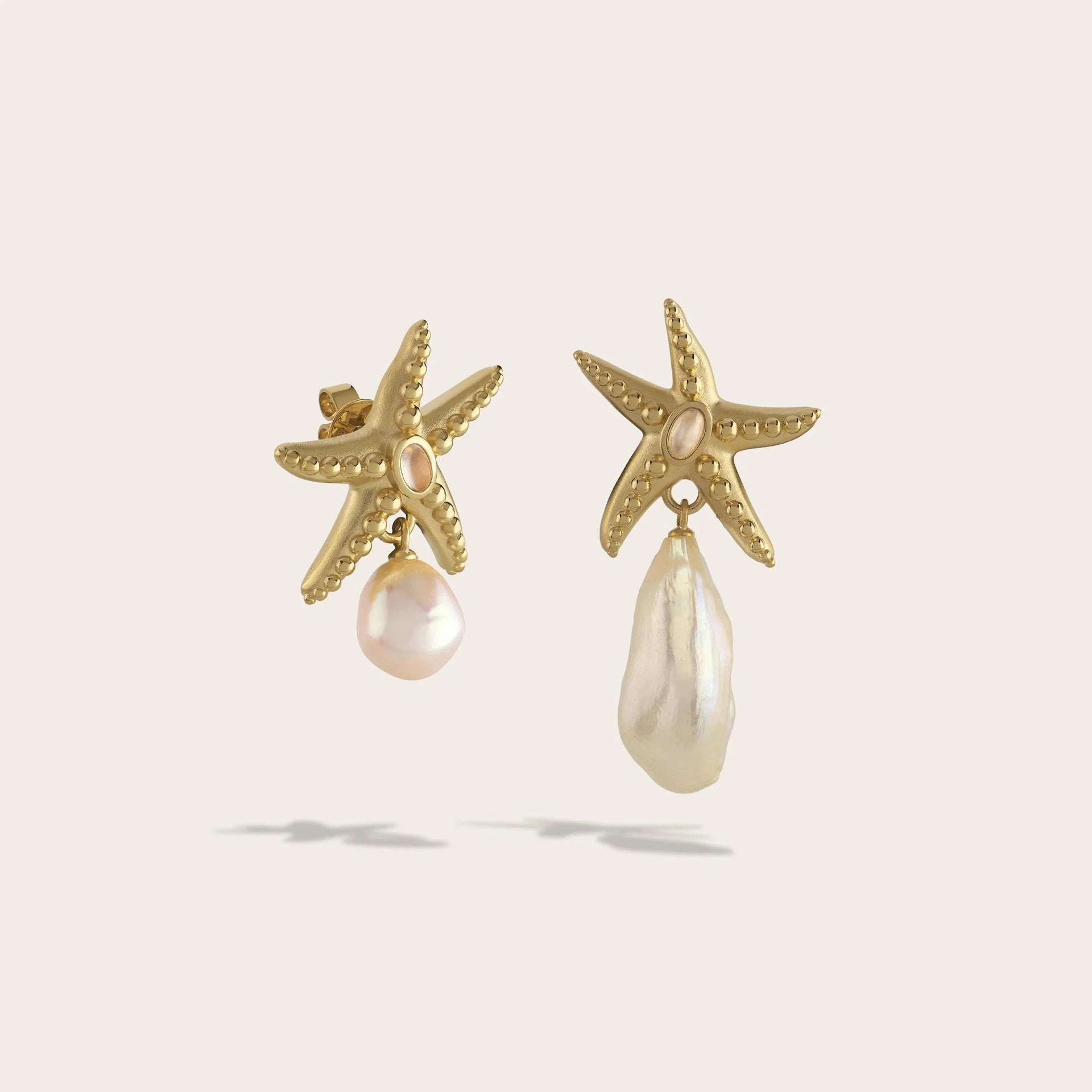 Starfish Pearl Earrings