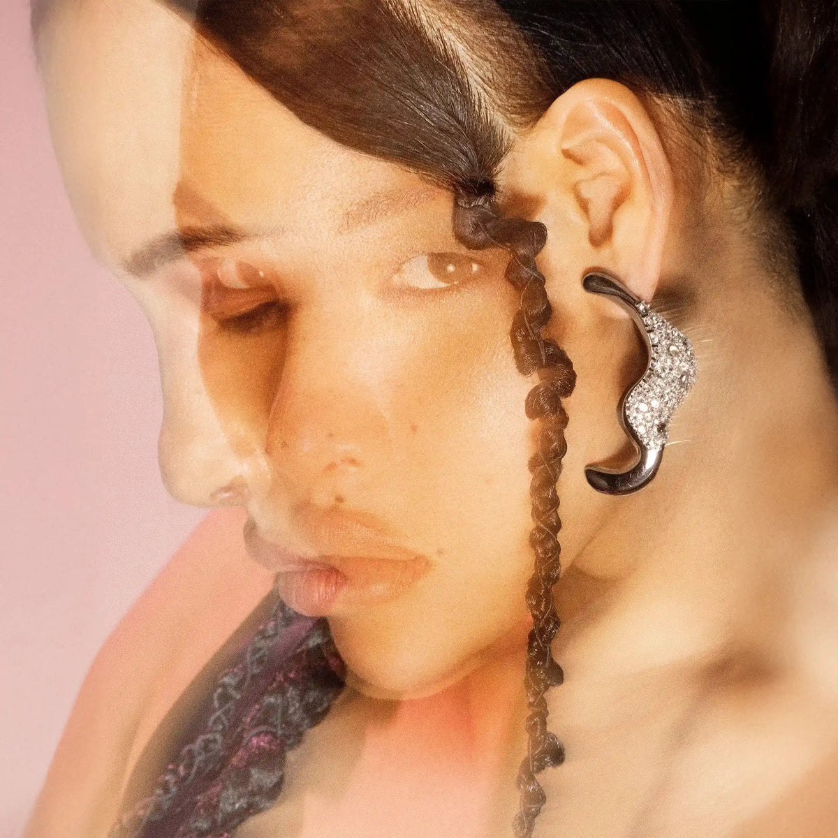 Encrusted Abstract Earrings