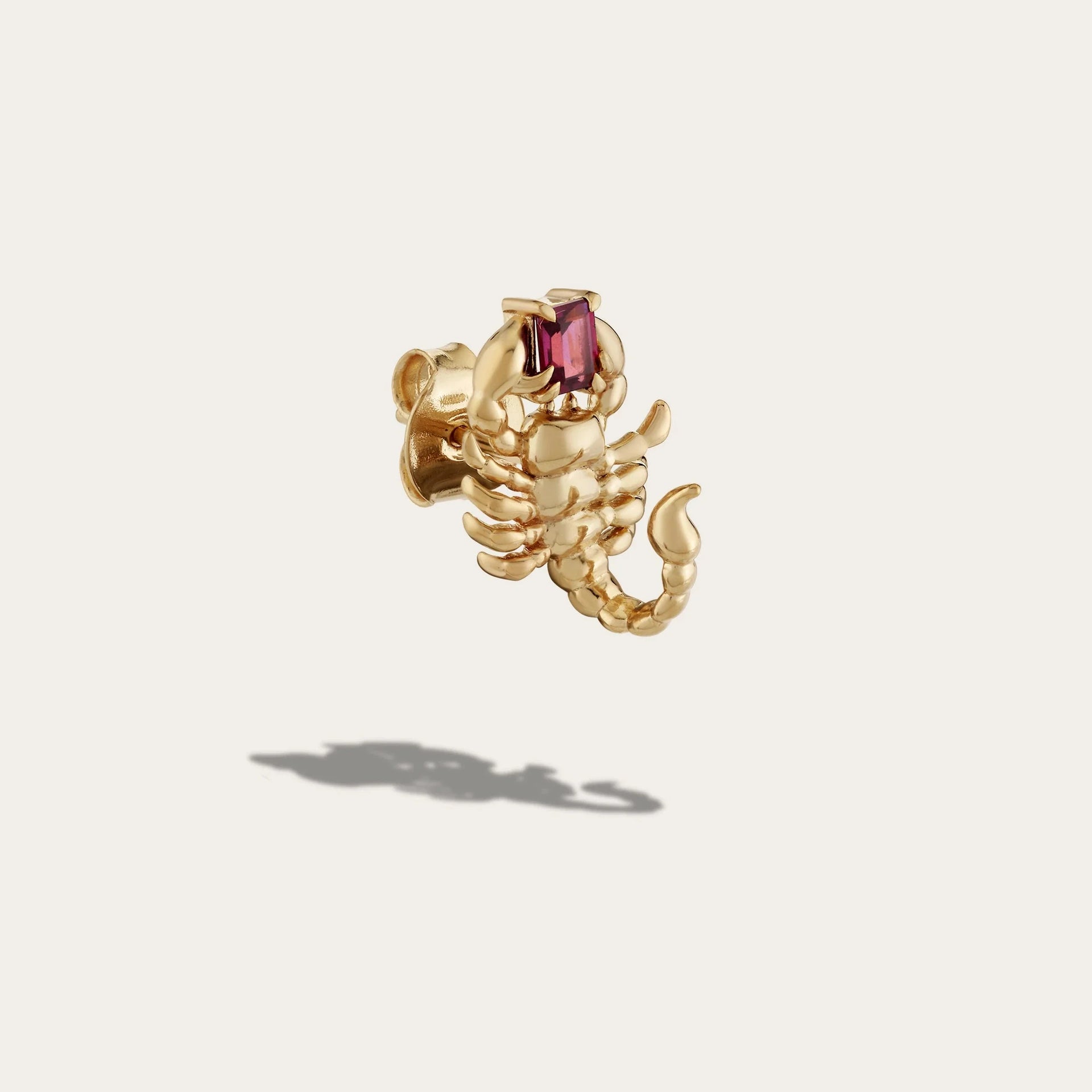 Gemstone Scorpion Stud Left